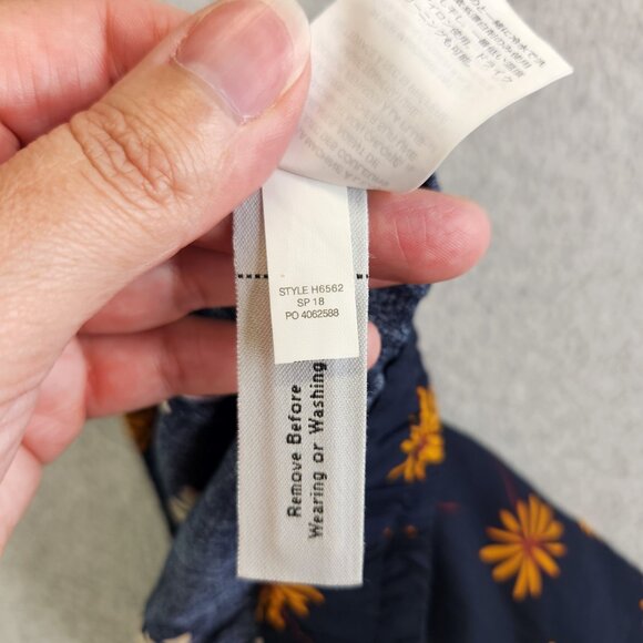 Madewell Shorts Womens L Blue Pull On Tie Fresh Daisies Summer Beachy Picnic Fun - Picture 6 of 11